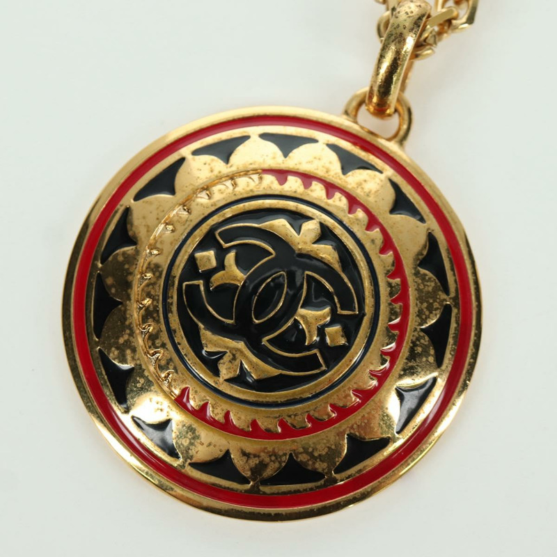 【日本直送】香奈兒 (CHANEL) 金金屬雙C標誌項鍊 ARZ179V-2