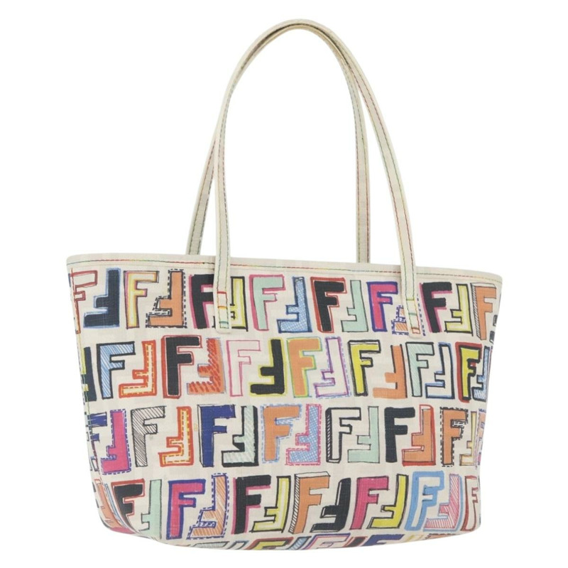 【日本直送】FENDI Zucca 帆布手提包 PVC 多色金色正品 ARZ066V-0