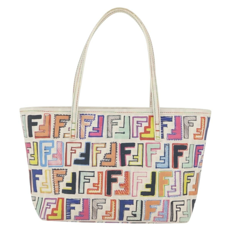 【日本直送】FENDI Zucca 帆布手提包 PVC 多色金色正品 ARZ066V-1