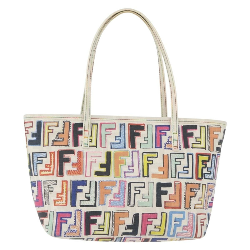 【日本直送】FENDI Zucca 帆布手提包 PVC 多色金色正品 ARZ066V-12