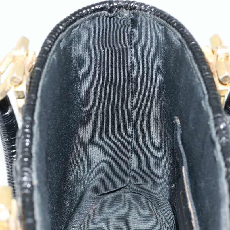 【日本直送】Salvatore Ferragamo Gancini 手提包，藤編黑色金色，正品 ARZ047V-18