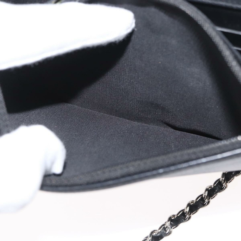 【日本直送】香奈兒 COCO 標誌鏈條單背包，漆皮黑色銀色 CC 標誌，正品編號 172433SAV-9