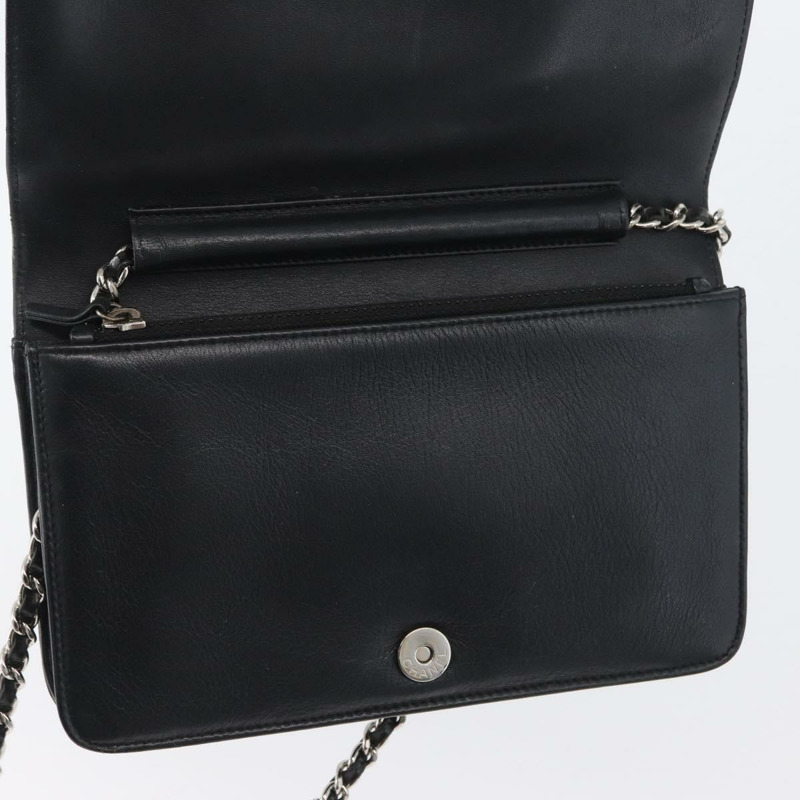 【日本直送】香奈兒 COCO 標誌鏈條單背包，漆皮黑色銀色 CC 標誌，正品編號 172433SAV-20