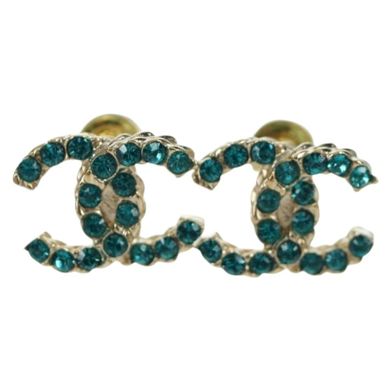 【日本直送】香奈兒 COCO Mark Pierce 金屬藍雙C標誌 Auth 172552M-1