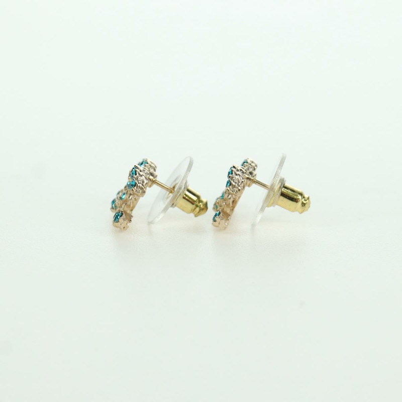 【日本直送】香奈兒 COCO Mark Pierce 金屬藍雙C標誌 Auth 172552M-3