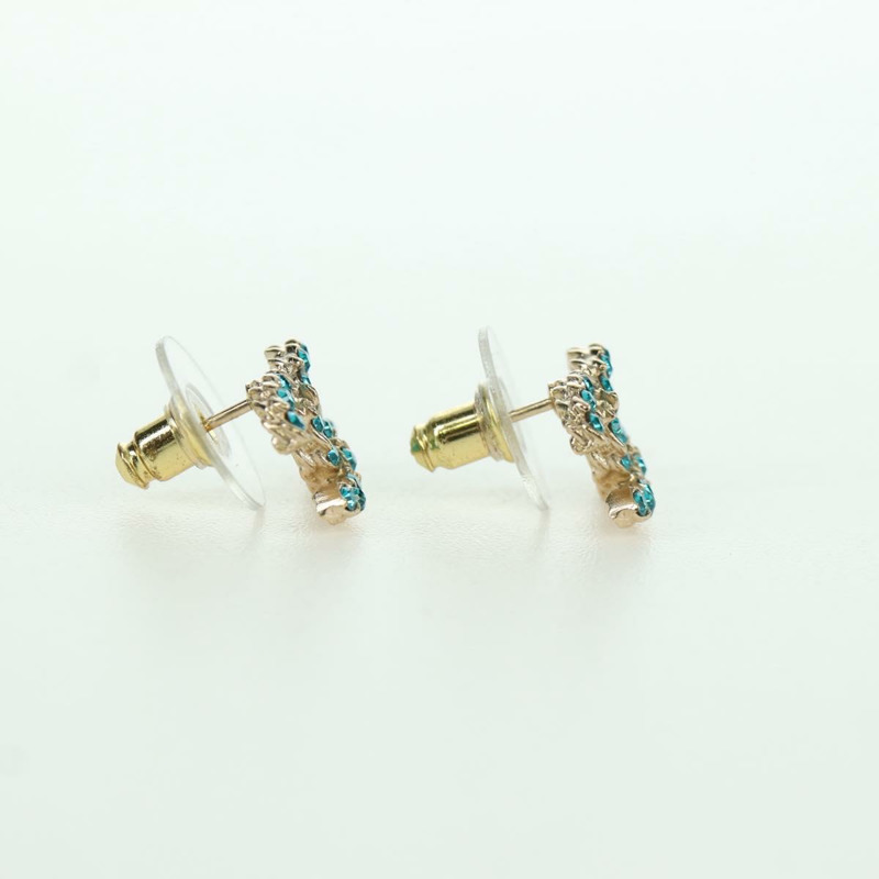 【日本直送】香奈兒 COCO Mark Pierce 金屬藍雙C標誌 Auth 172552M-4