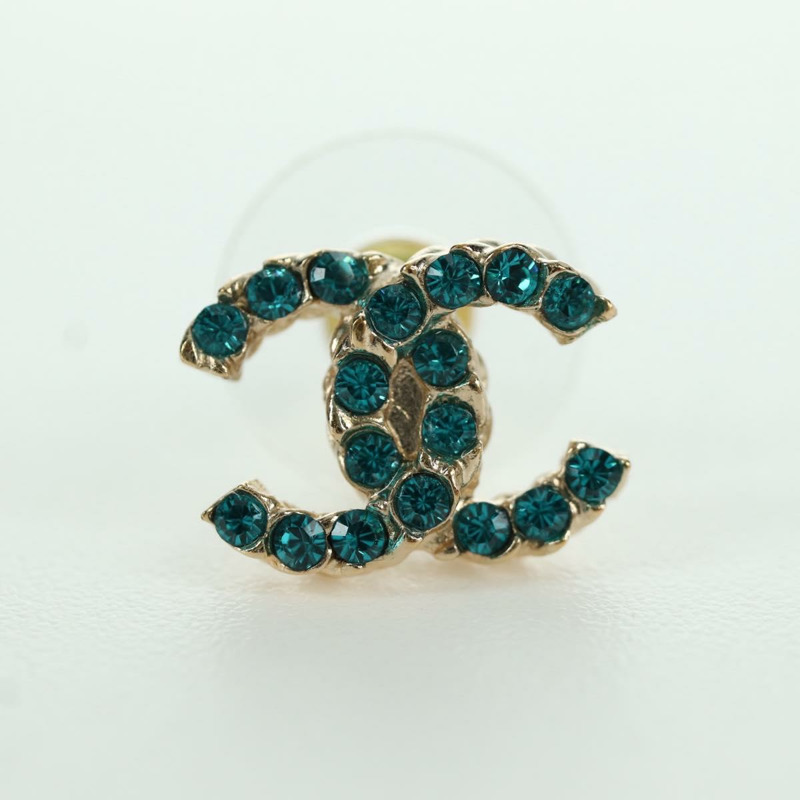 【日本直送】香奈兒 COCO Mark Pierce 金屬藍雙C標誌 Auth 172552M-5