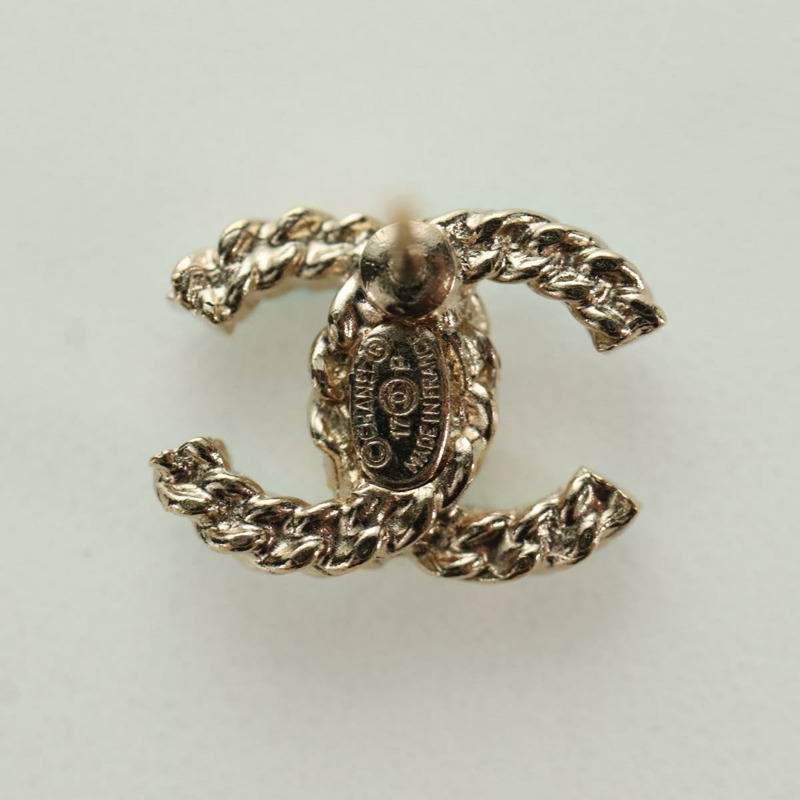 【日本直送】香奈兒 COCO Mark Pierce 金屬藍雙C標誌 Auth 172552M-8