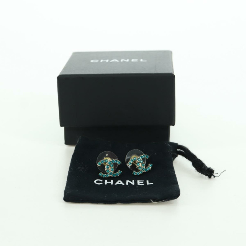 【日本直送】香奈兒 COCO Mark Pierce 金屬藍雙C標誌 Auth 172552M-9