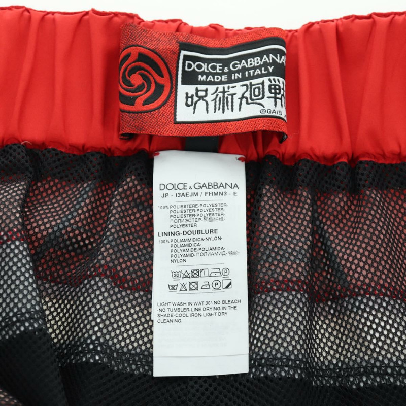 【日本直送】DOLCE&GABBANA D&G x Jujutsu Kaisen 聯名運動褲，紅色，尼龍材質，正品，貨號 167058SAM-12