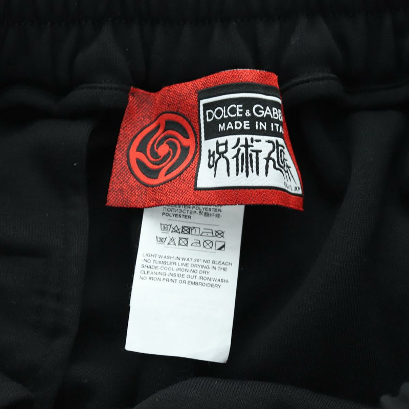 【日本直送】DOLCE&GABBANA D&G x Jujutsu Kaisen 束腳褲 純棉 黑色 正品 167062SAM-12