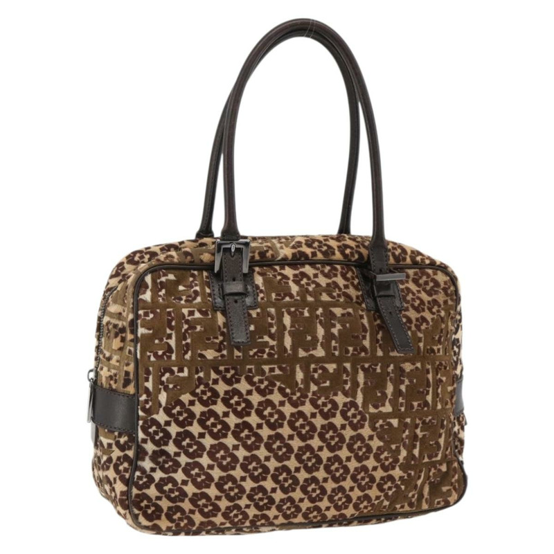 【日本直送】FENDI Unborn 小牛皮手提包 棕褐色 正品 am10930V-0