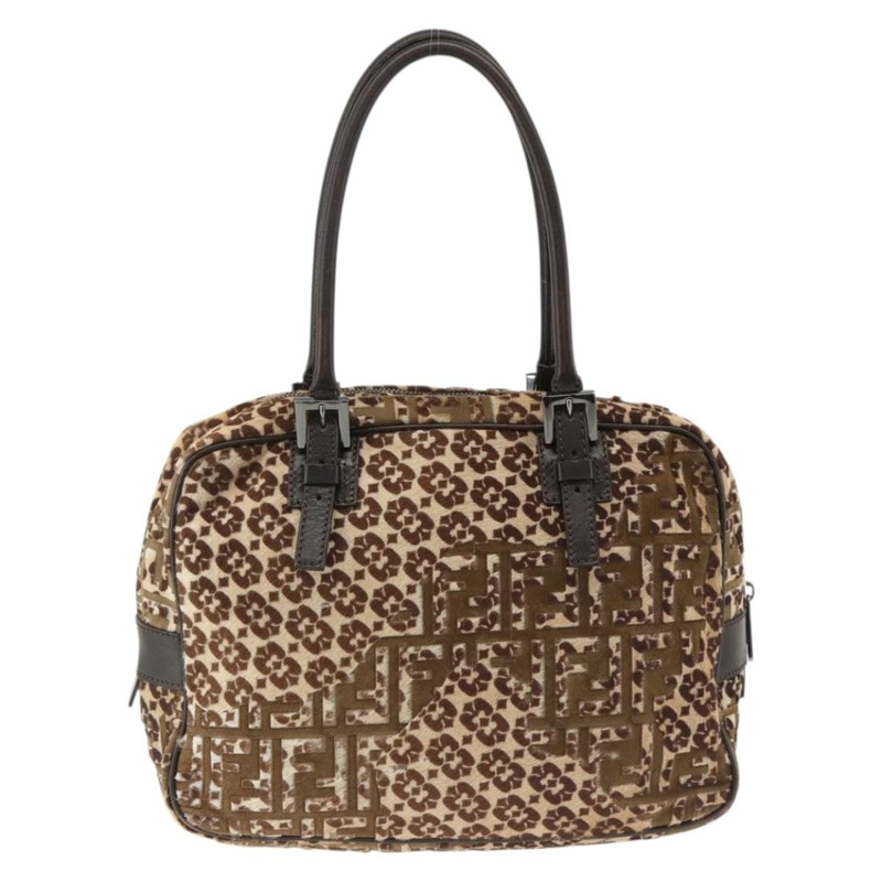 【日本直送】FENDI Unborn 小牛皮手提包 棕褐色 正品 am10930V-1