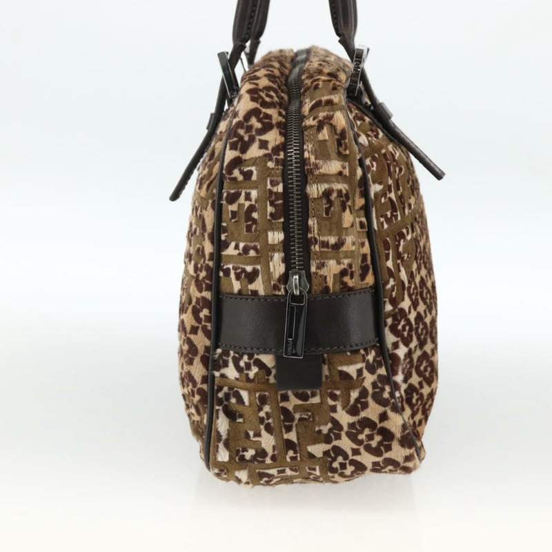 【日本直送】FENDI Unborn 小牛皮手提包 棕褐色 正品 am10930V-2