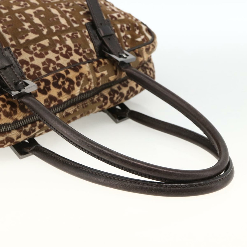 【日本直送】FENDI Unborn 小牛皮手提包 棕褐色 正品 am10930V-6