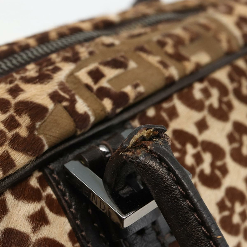 【日本直送】FENDI Unborn 小牛皮手提包 棕褐色 正品 am10930V-8