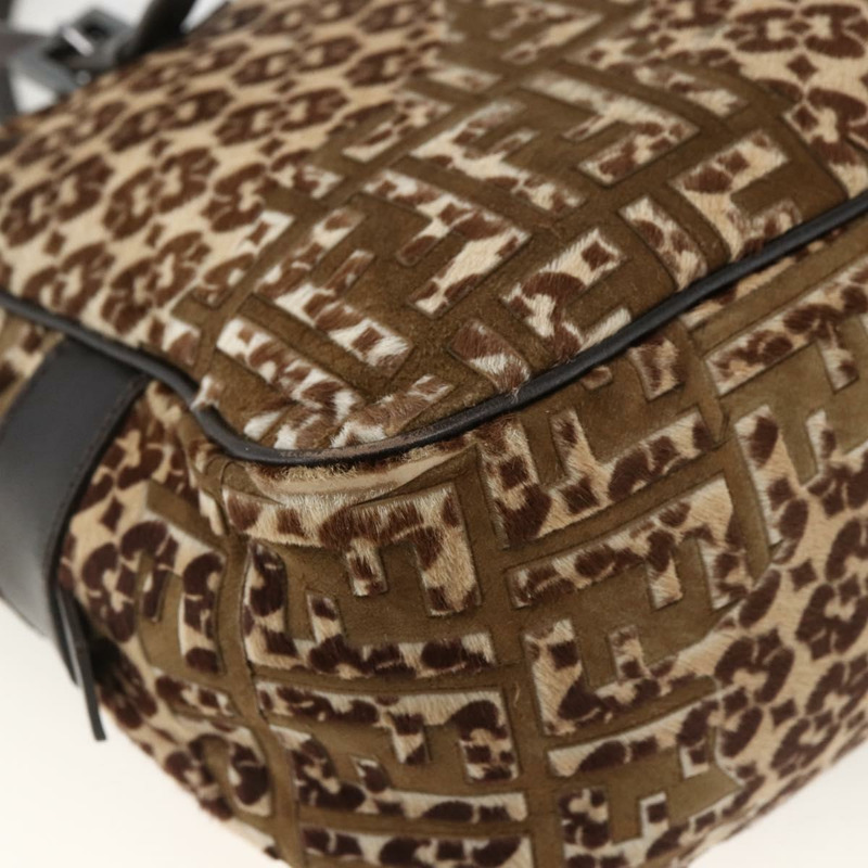 【日本直送】FENDI Unborn 小牛皮手提包 棕褐色 正品 am10930V-16