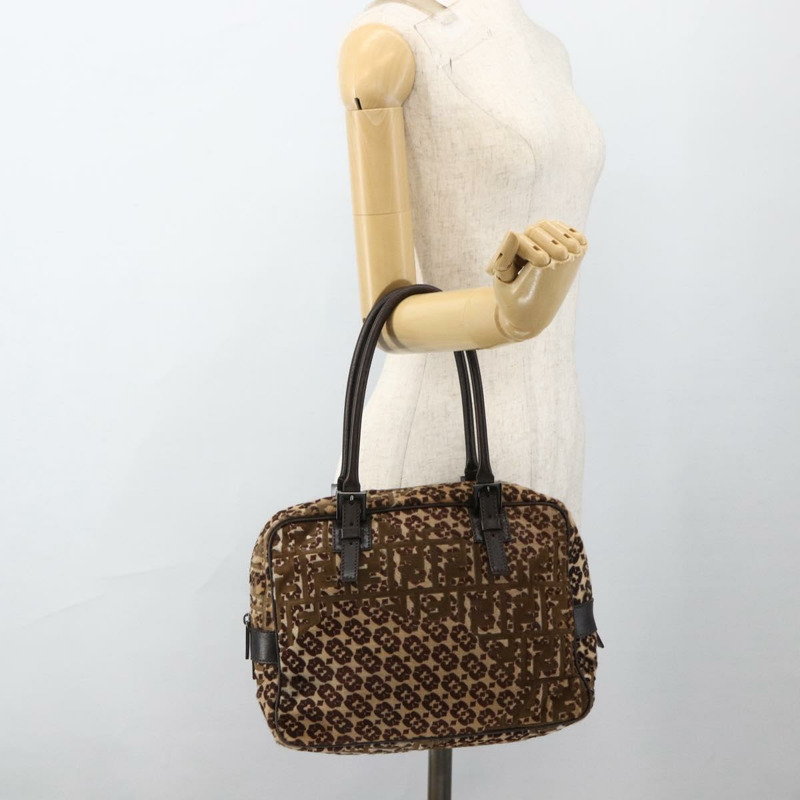 【日本直送】FENDI Unborn 小牛皮手提包 棕褐色 正品 am10930V-23