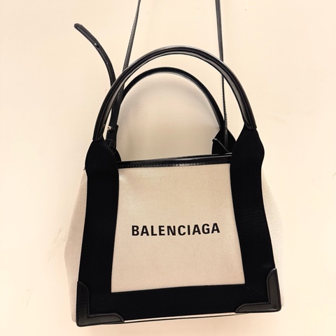 Balenciaga Navy Cabas XS Tote Bag