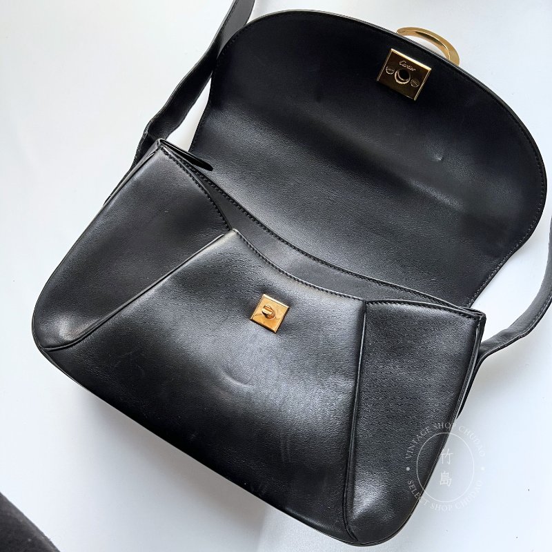 Cartier Panthère黑金豹皮革單肩包-2