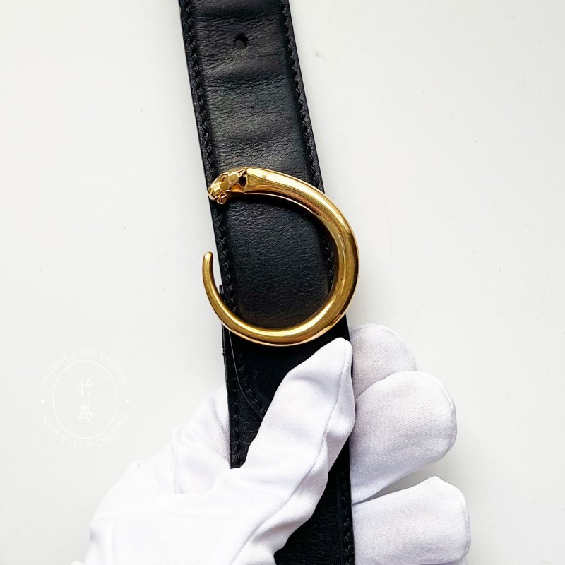 Cartier Panthère黑金豹皮革單肩包-10