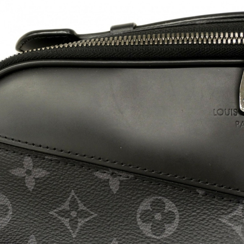 路易威登 Monogram Eclipse 男士腰包 M42906 黑色-6