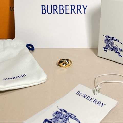 🎁全新閒置未使用盒裝 Burberry 巴寶莉 925純銀 金色戒指