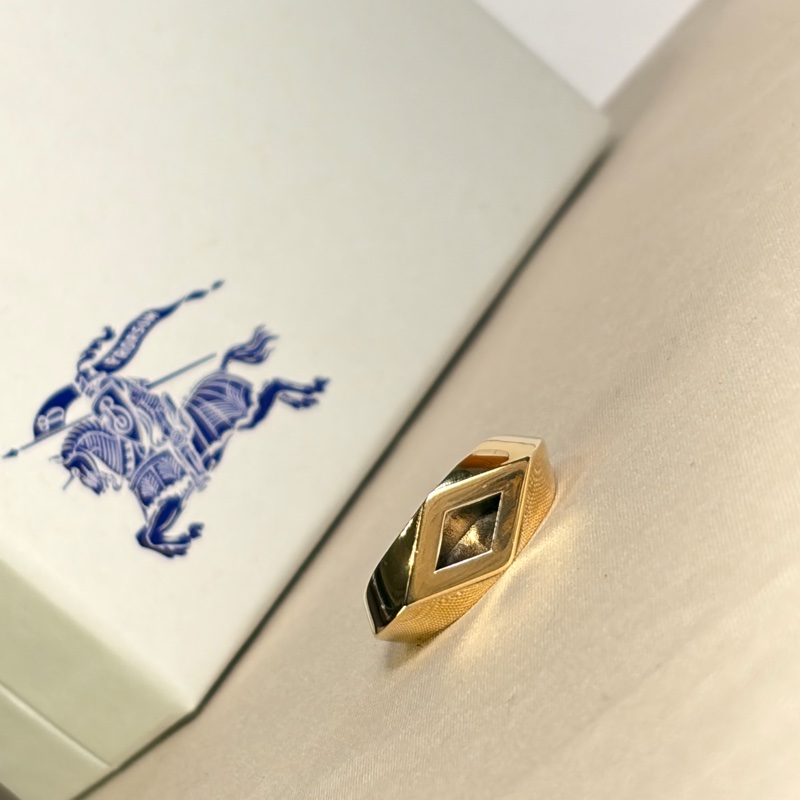 🎁全新閒置未使用盒裝 Burberry 巴寶莉 925純銀 金色戒指-1