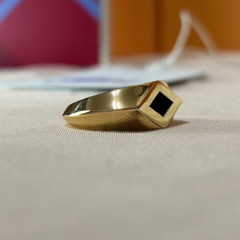 🎁全新閒置未使用盒裝 Burberry 巴寶莉 925純銀 金色戒指-5