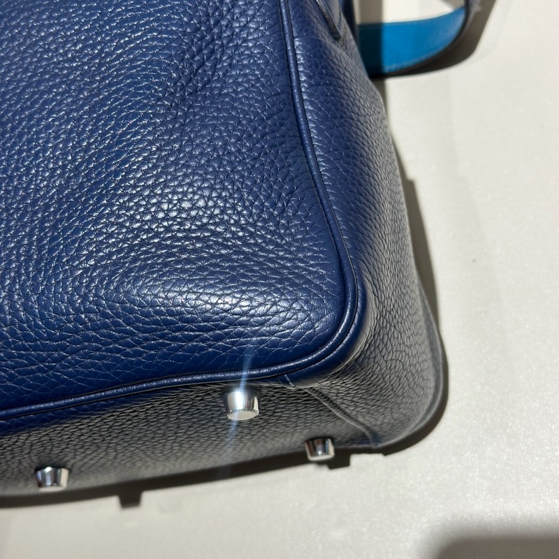 🌈Hermes💙Lindy 26💙寶石藍銀扣🌟97新🌟TC皮🌟愛馬仕🌟-4