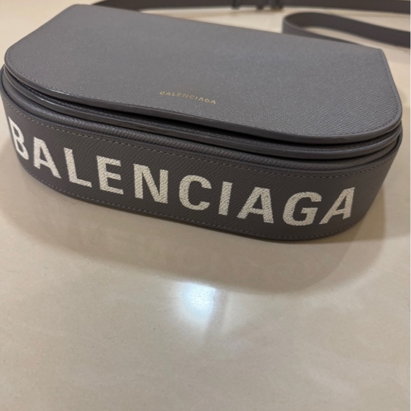 BALENCIAGA 巴黎世家VILLE 灰色斜背包-12