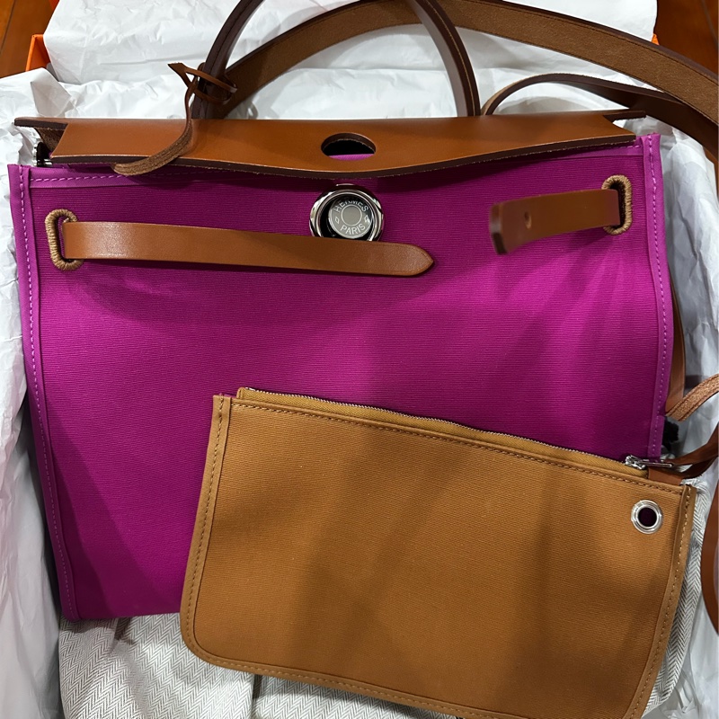 Hermes herbag 31 木蘭粉 B刻-7