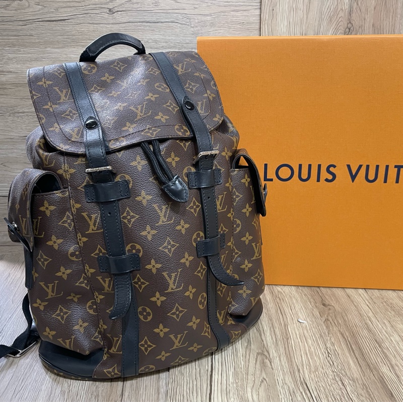 Lv經典老花後背包M43735(台灣專櫃購入）-0