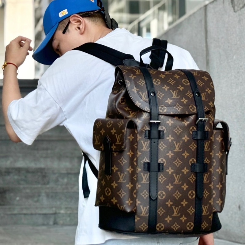 Lv經典老花後背包M43735(台灣專櫃購入）-6