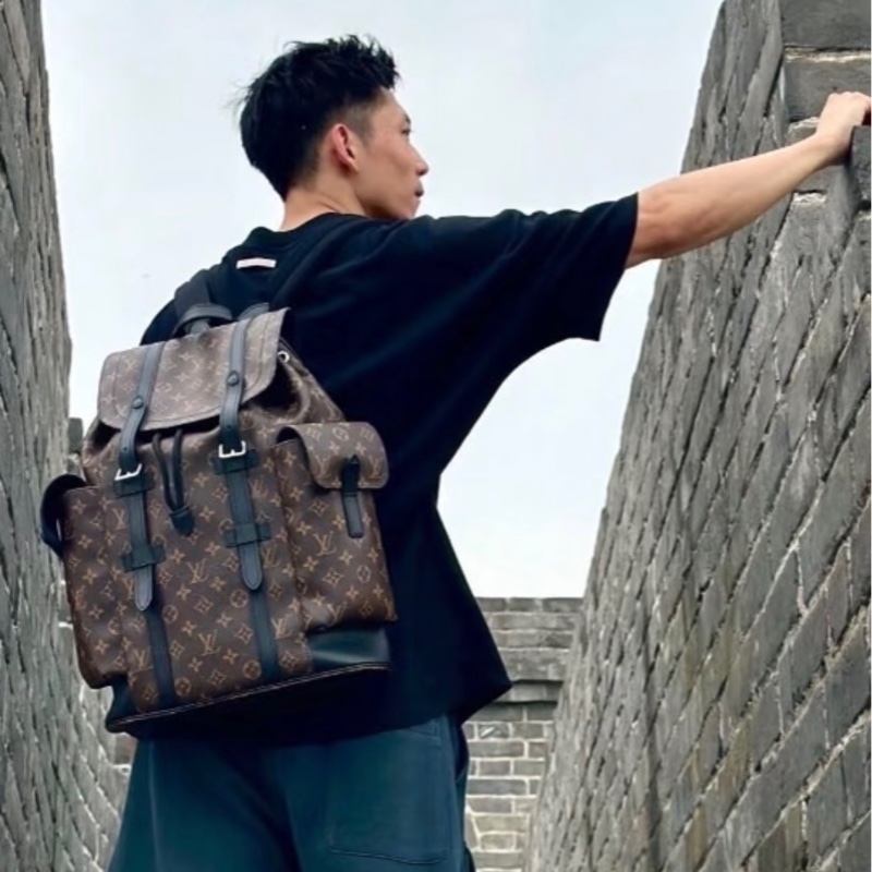 Lv經典老花後背包M43735(台灣專櫃購入）-8