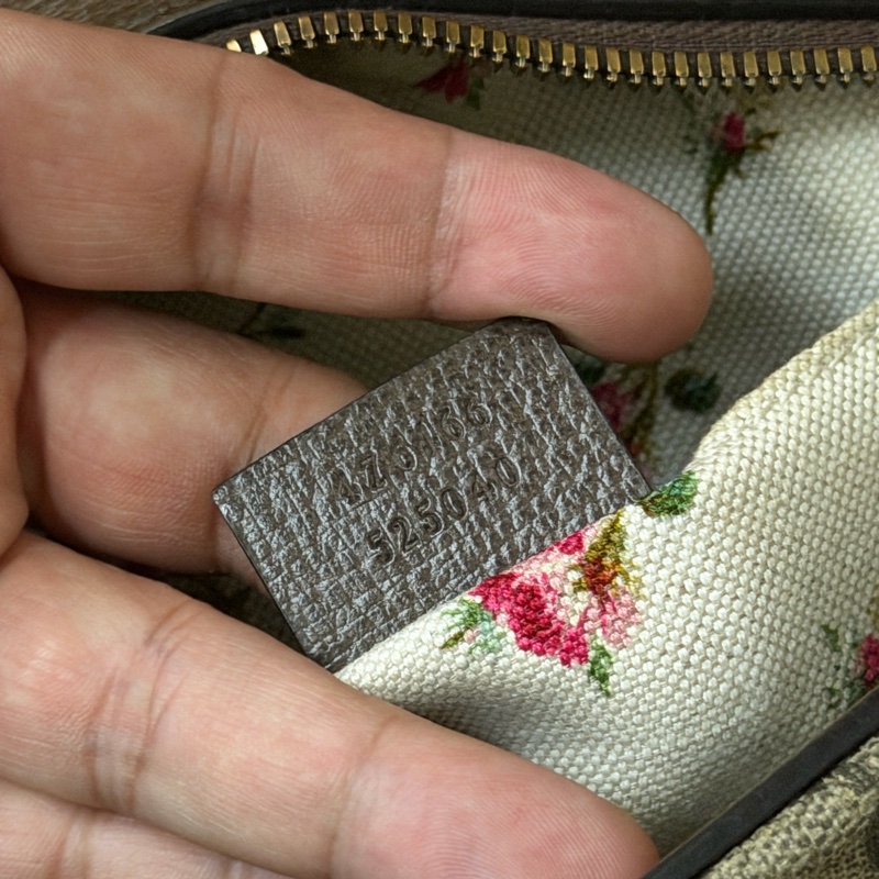 Gucci經典帆布印花雙色織帶/虎頭相機包-10