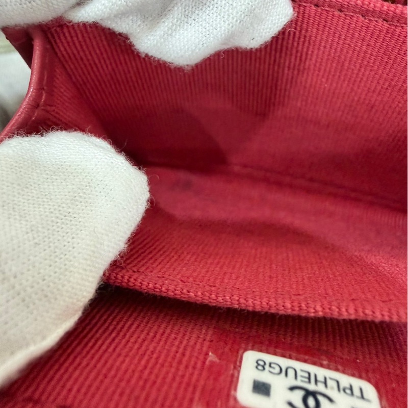 香奈兒Chanel 19 拉鍊零錢包 卡包 黑金#芯片款#-16