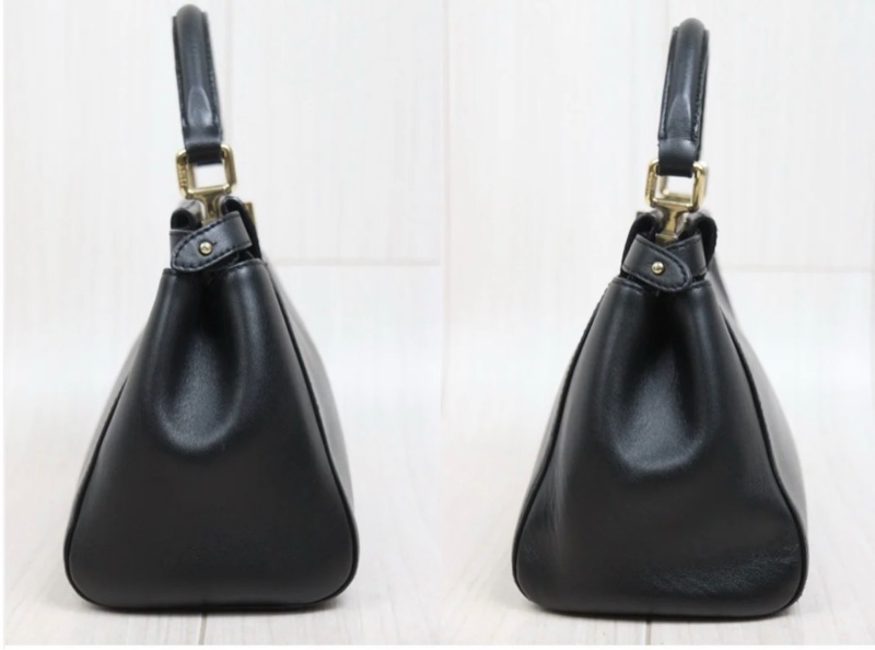 「JL精品代購」9新 Fendi Peekaboo 黑金mini-5