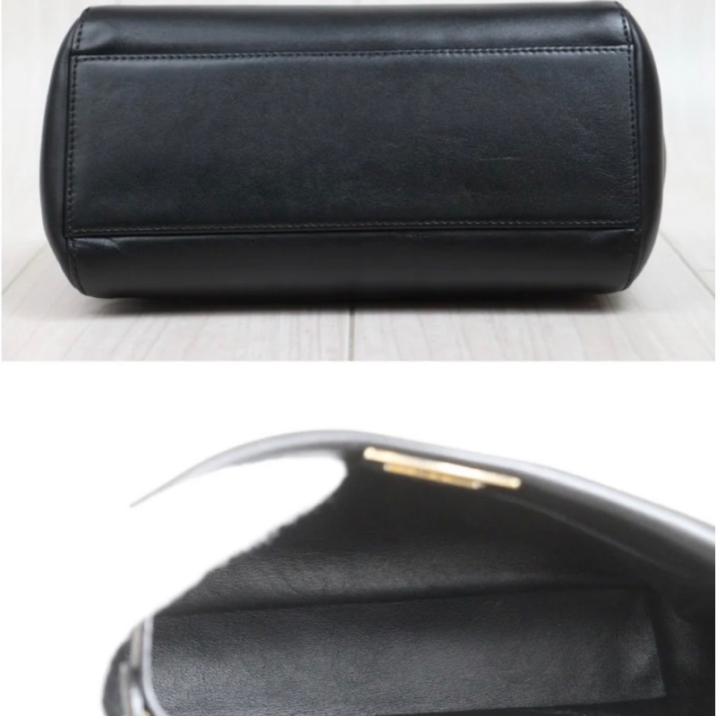 「JL精品代購」9新 Fendi Peekaboo 黑金mini-7