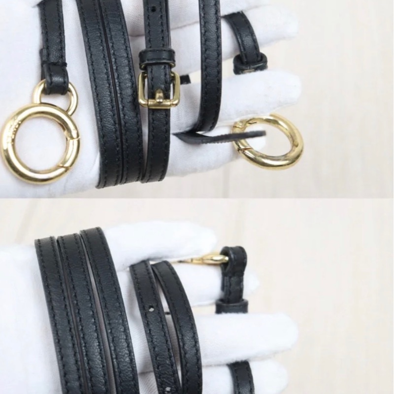 「JL精品代購」9新 Fendi Peekaboo 黑金mini-12