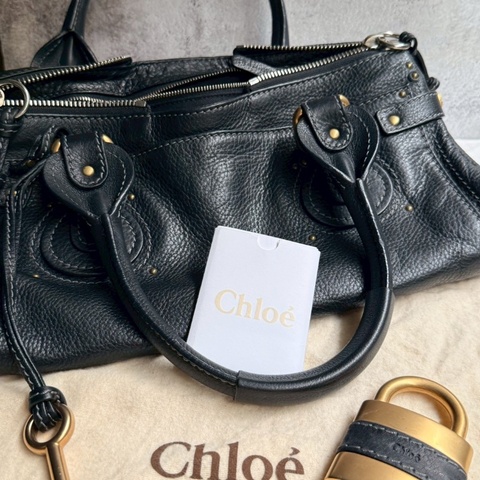Chloé Paddington（鎖頭包）黑色牛皮