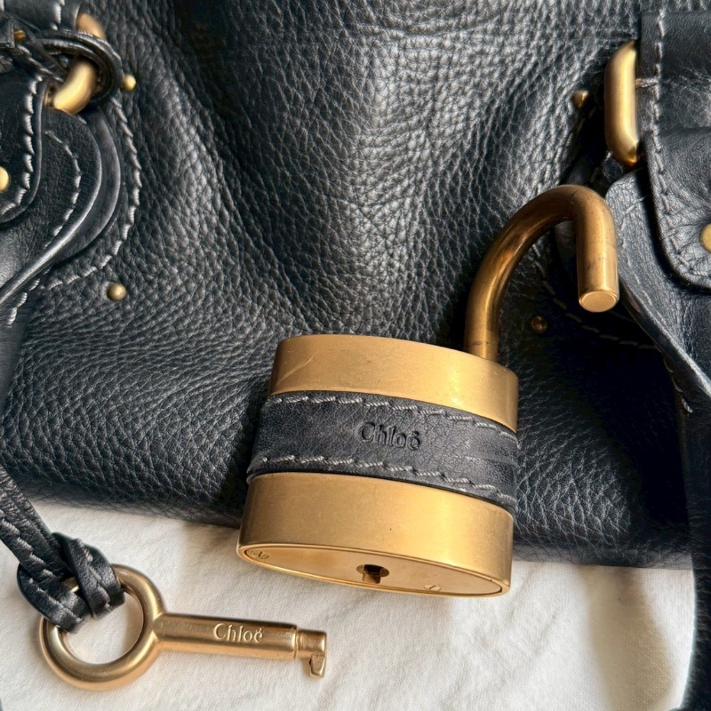 Chloé Paddington（鎖頭包）黑色牛皮-3