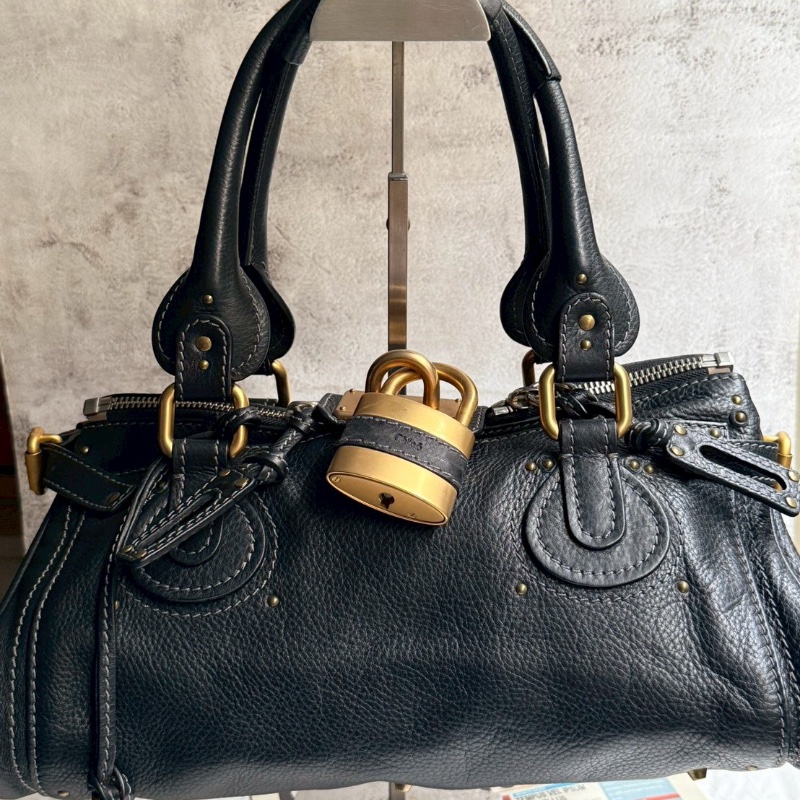 Chloé Paddington（鎖頭包）黑色牛皮-5