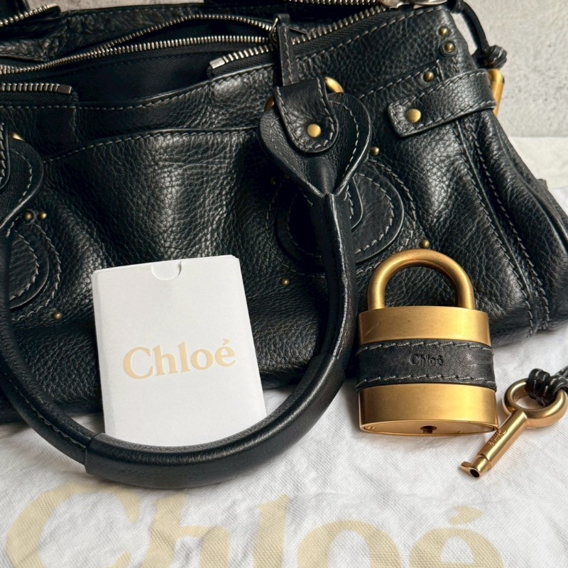 Chloé Paddington（鎖頭包）黑色牛皮-6