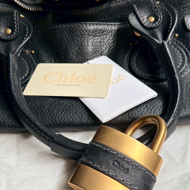 Chloé Paddington（鎖頭包）黑色牛皮-14