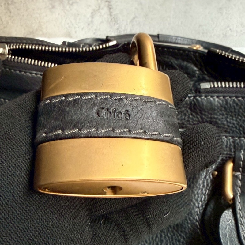Chloé Paddington（鎖頭包）黑色牛皮-16