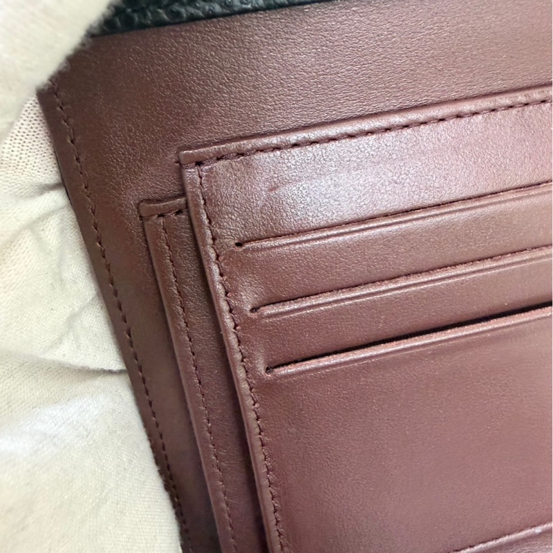 香奈兒Chanel 荔枝牛皮經典三折短夾#黑金#-17