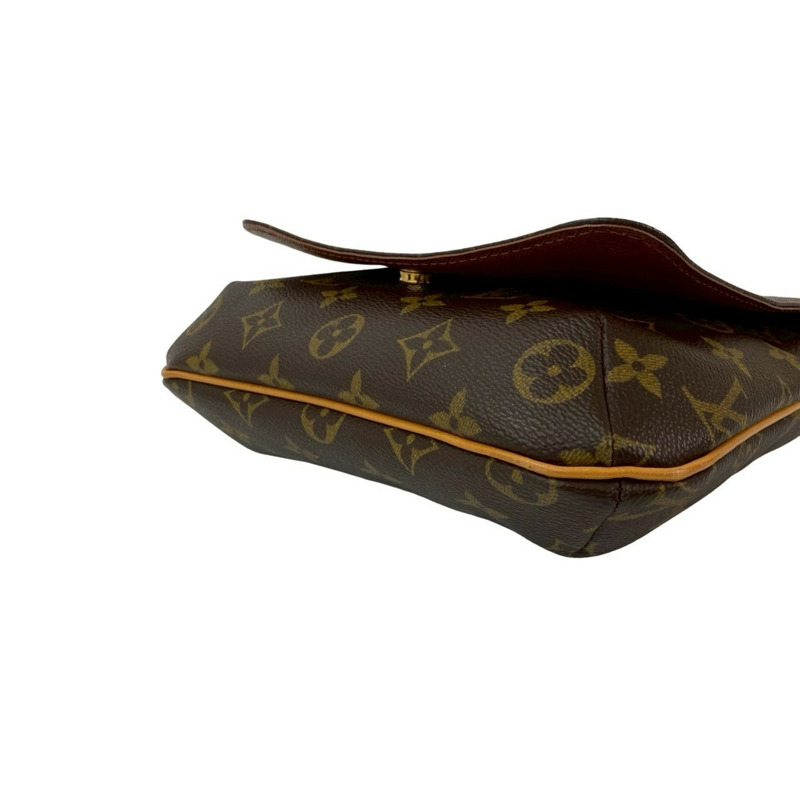 近乎全新路易威登 Musette Salsa Monogram 皮革半肩包/手拿包/斜背包 棕色 80547-7
