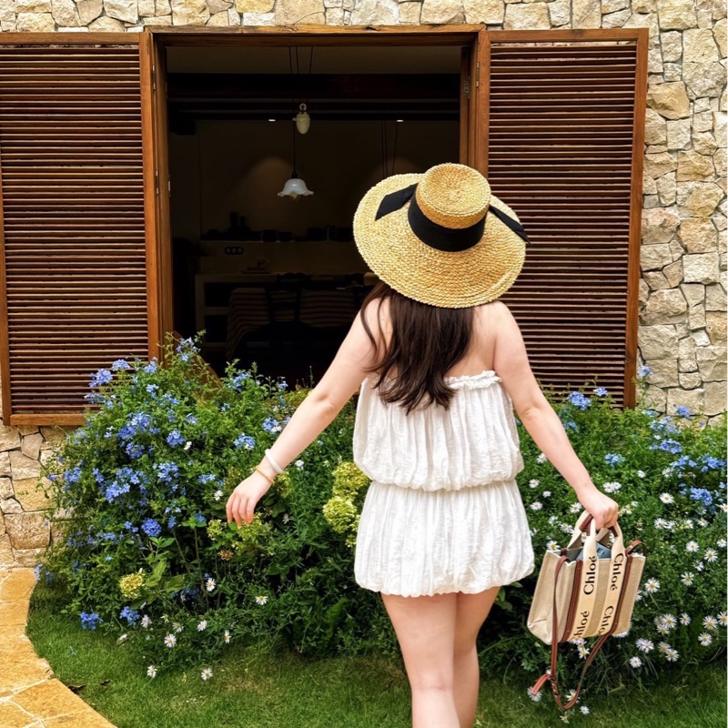 Chloe Woody托特包小款 背帶款 帆布手提包 肩背包 斜背包 焦糖色-3