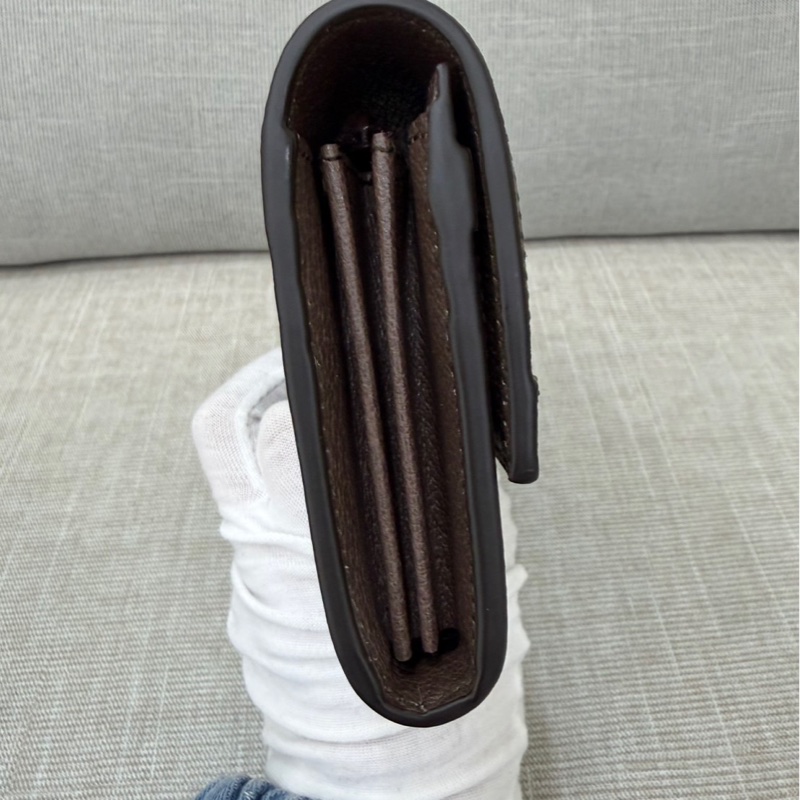 GUCCI Ophidia GG 品牌經典織帶印 花翻蓋釦式長夾(駝/棕)-11